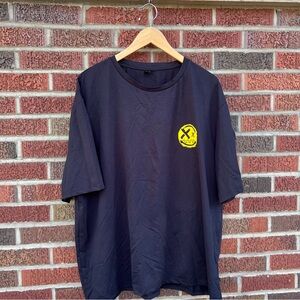 SHEIN Black and Yellow Graphic Short Sleeve Tee Shirt